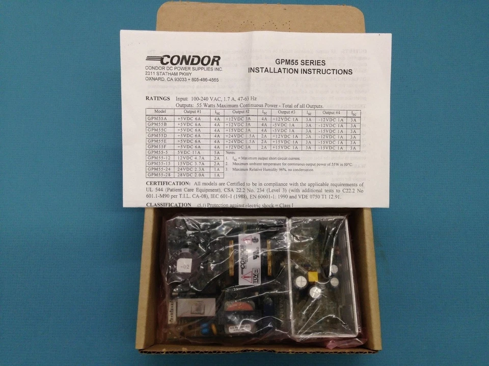 (1) Fuente de alimentación Condor DC modelo GPM55-15 Foto 1 de 1