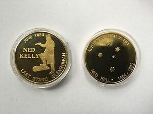 NED KELLY HIGHLY COLLECTABLE GOLD COIN - LAST STAND GLENROWAN - SUCH IS LIFE