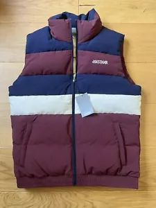 Asics Tiger Down Feather Padded Vest Zip Up Sleeveless Gilet Mens Size Medium - Picture 1 of 6