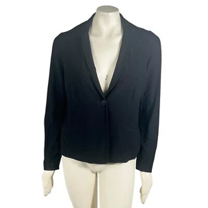 Eileen Fisher klassischer schwarzer Blazer Schalkragen Tailored Fit S Petite minimalistisch - Bild 1 von 11
