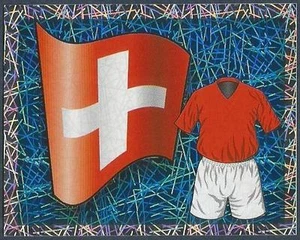 MERLÍN-INGLATERRA 2006 COPA DEL MUNDO - #383 - BANDERA DEL EQUIPO DE SUIZA Y KIT - LÁMINA DE PLATA - Imagen 1 de 1