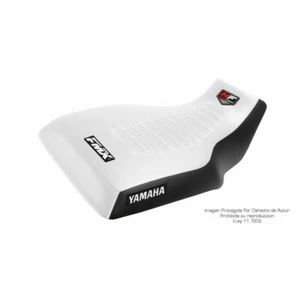 FMX White & Black Hf Seat Cover for Yamaha GRIZZLY 125 FREE SHIPMENT INCLUDED - Picture 1 of 1
