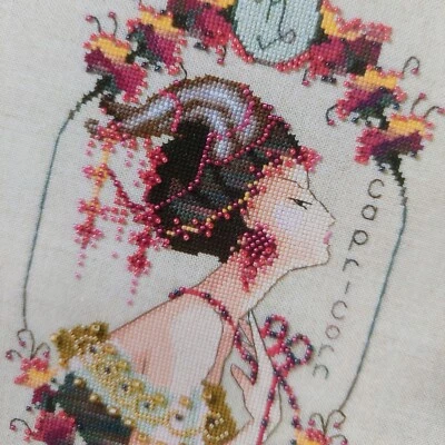 Capricorn Zodiac Horoscope Beaded Cross Stitch Chart Pattern by Nora Corbett - Image 1 of 4