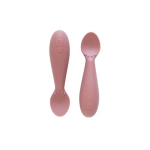 EZPZ Quality Silicone Easy-to-Clean Tiny Spoon 2 Pack Blush for Toddler Feeding - Picture 1 of 3