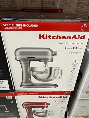 Kitchenaid 6 Quart Bowl-Lift Stand Mixer 11 Speed, Bonus Attachments, Silver Red - Image 1 of 4