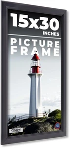 15x30 Frame Black Passaggi Solid Wood Picture Frame Width 1.5 Inches | Interior - Picture 1 of 9