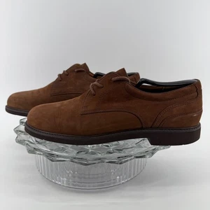 Rockport M1209 Braun Wildleder Leder Oxford Elegant Schuhe Herren 9 1/2 M - Bild 1 von 10