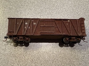 HOn3 La Belle außen verspannter Holzkastenwagen zusammengebaut Handwerker Bausatz C&V - Bild 1 von 6