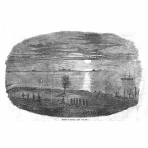 Tumbas de la Guerra de Crimea en Scutari - impresión antigua 1855 - Imagen 1 de 1