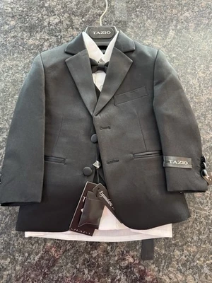 Conjunto Blazer Tazio, Traje Formal Esmoquin Niños Pequeños Nuevo con Etiquetas Negro Talla 2 (24 Meses) Foto 1 de 4