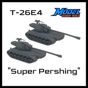 T26E4 Super Pershing Tank (2pk) - N Scale - Gray - Picture 1 of 5
