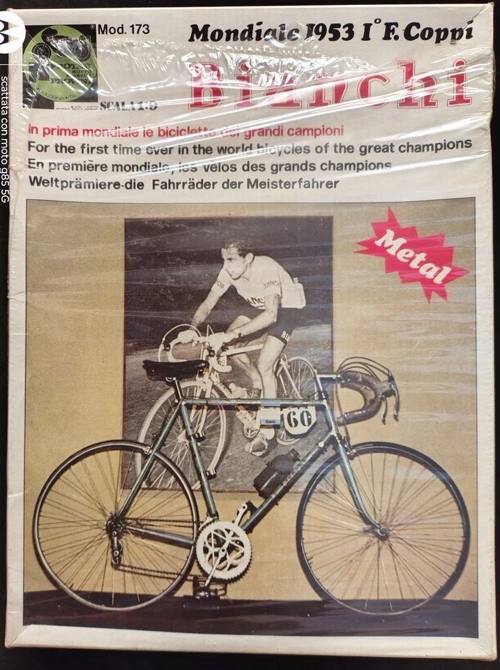 PROTAR MOD 173 BIANCHI BICICLETTA  DA MONTARE 1/9 COPPI MONDIALE 1953 - Immagine 1 di 1