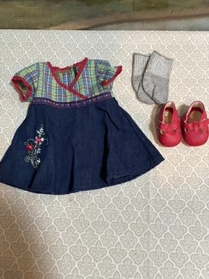 American Girl Bitty Baby Bitty Twin Cuadros y Denim - Excelente Estado - Retirado Foto 1 de 2