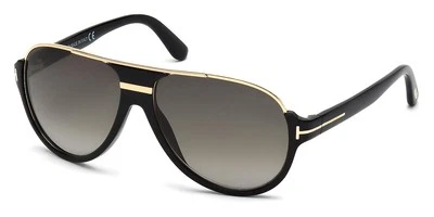 New Tom Ford Men Aviator Sunglasses FT0334 Dimitry  01P Shiny Black/Green 59mm - Image 1 of 4