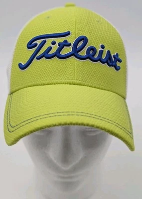 Gorra de Golf Titleist S/M Amarilla Malla Ajuste Flexible Gorra Azul Logo A-Flex 6493880 Foto 1 de 4
