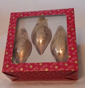 Goldenes Glas 5 1/2" Träne Strass Ornamente - Bild 1 von 4