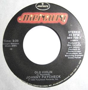 JOHNNY PAYCHECK * 45 * Old Violin * 1986 #21 * MINT UNPLAYED USA Orig. VINYL NOS - Picture 1 of 2