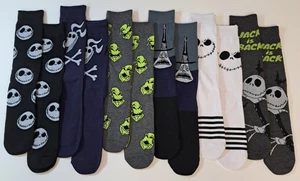 Nightmare Before Xmas Socks Men's Crew Socks 6 Pairs Mens Size 8-12 Bioworld - Picture 1 of 5
