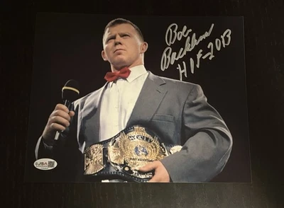 Fotografía autografiada de Bob Backlund 8x10 WWE WWF JSA INSCRIPTION HOF 2013 Foto 1 de 2