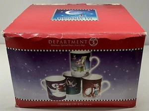 Vintage Department 56 CIB Brand Christmas Eve Santa/Snowman Mug Set 2002 Neu! - Bild 1 von 14