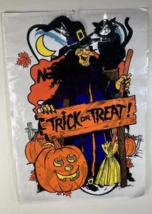 De colección Halloween (2) Ventana Se Aferra Bruja, Fantasma Gato Negro 16” X 25” LEER - Imagen 1 de 6