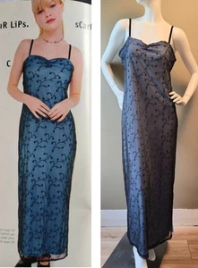 90's Delia's Catalog Exclusive  Tart Venus Dress XL Black Blue - Picture 1 of 17