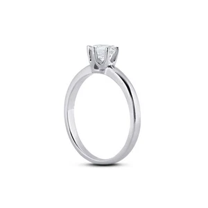 1 3/4ct F VS1 Round Natural Certified Diamond 14k Gold Solitaire Engagement Ring - Picture 1 of 6