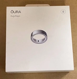 OURA RING 4 SMART RING SIZE 8 ACTIVITY TRACKER SILVER- BRAND NEW SEALED. - Picture 1 of 5