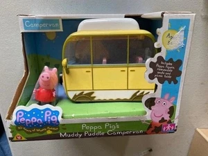 PEPPA PIG MUDDY PUDDLE'S CAMPERVAN PLAYSET NEW TOY - Picture 1 of 1