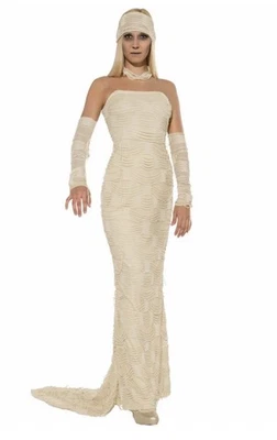 Adult Egyptian MUMMY Gown Female Costume 12-14 Halloween - Image 1 of 4