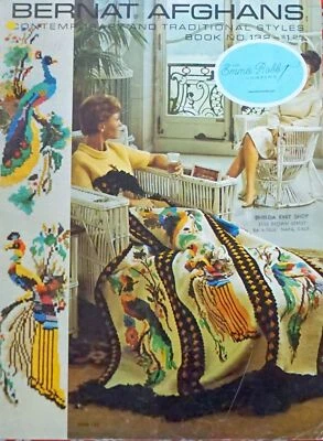 ~ BERNAT CLASSIC 1970'S AFGHANS TO KNIT & CROCHET 21 PATTERN BOOK  ~ - Image 1 of 4
