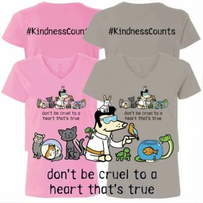 Teddy the Dog T Shirt Dont Be Cruel Ladies V Neck Tee Elvis Presley Parody Pets - Image 1 of 4