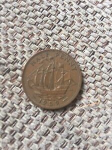 EXTREMELY RARE 1959 Half Penny Coin
