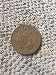 More details for extremely rare 1959 half penny coin