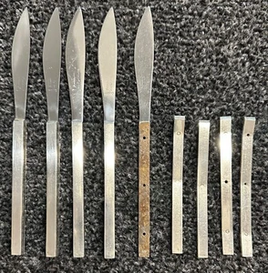 MONO PETER RAACKE 4 X MESSER KLEIN + ERSATZTEILE ECHT SILBER 925 WIE MONO-E RAR - Bild 1 von 9
