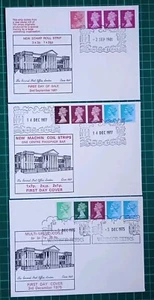 1981 11½p- 1975 & 1977 10p definitive coil Historic Relics FDC All Windsor - Picture 1 of 2
