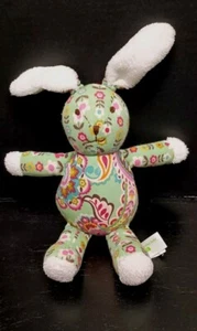Vera Bradley Baby Bunny Rabbit Green Floral Plush Stuffed Animal 10” - Picture 1 of 6