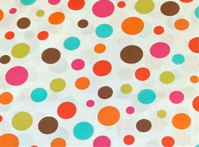 Lolli Dot Cotton Fabric by Michael Miller, Multicolored Polka Dots, BTHY - Image 1 of 3