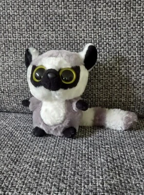 D1 Doudou peluche lemurien Gris blanc YOOHOO & Friends 16 Cm - Photo 1/2