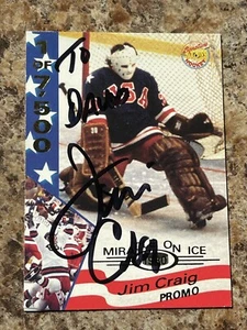 Rare Jim Craig Promo Team USA Signed Autograph Card Hockey 1995 Rookie - Bild 1 von 2