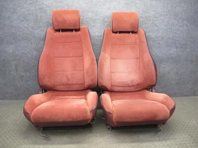 84-85 MAZDA RX7 FB SET OF 2 FRONT LEFT & RIGHT CLOTH SEAT RED OEM Foto 1 de 4