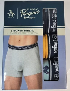 Penguin Underwear 3 Pack Boxer Briefs Men's XL (40-42) Blue Assorted Patterns - Picture 1 of 11