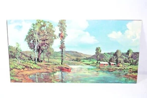 Far From Stadt Von Graule, 61cm x 30.5cm Vintage Lithographie Aufdruck - Bild 1 von 3