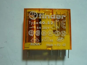1X Relé 24V 2XUM 250V 8A Finder 40.52.9.024.0000 #11-45/9 - Imagen 1 de 5