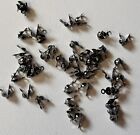 50 pcs Black Plated calottes clam shells jewellery making Hole On Each Side