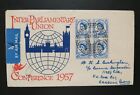 GB 1957 SG560 4x4d 46th Inter-Parlimentary Union Illustrated First Day Cover FDC