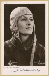 Madeleine Charnaux (1902-1943) - Aviatrice & sculptrice - RARE photo signée - Picture 1 of 2