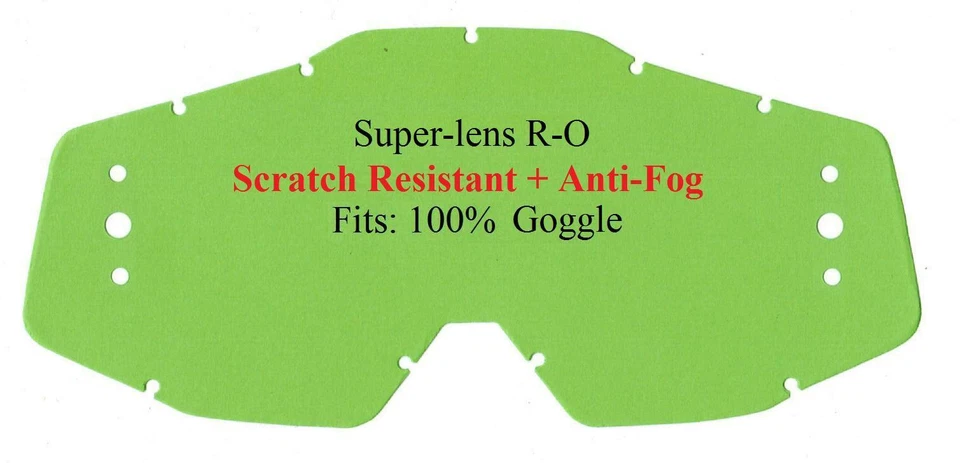 100% Roll-Off Polywel Strata Accuri Racecraft Glas Scheibe Linse Ersatz