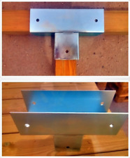 Soporte para uniones de 3 postes de madera 9x9 cm conector galvanizado para viga