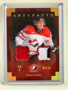 Tyler Ennis 2013-14 Upper Deck Artifacts Team Canada Dual Patch 3 Farben 1/15  - Bild 1 von 2